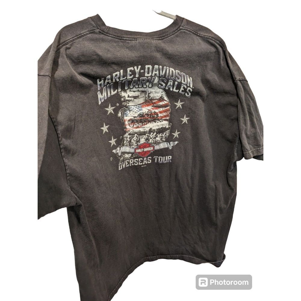 Harley Davidson Military Sales  Men's‎ 3XL  Black Tshirt